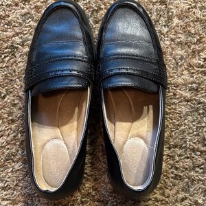 Classic Black Leather Loafers